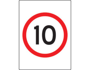Speed Limit Sign 10km Per Hour Global Spill Safety